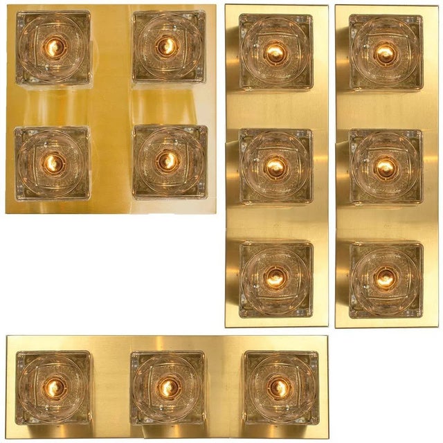 Wall Light in Brass and Glass from Peill & Putzler, Germany, 1970s For Sale - Image 16 of 17