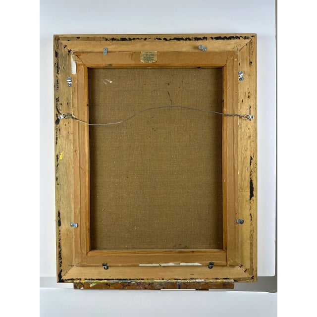 Paint Israeli Artist Harlequin Painting C. 1950 For Sale - Image 7 of 7