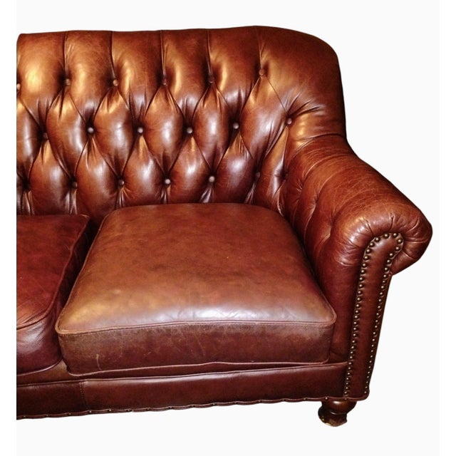 2000 - 2009 Elevate Your Living Space With This Timeless Chesterfield Sofa and Matching Club Chair Set. For Sale - Image 5 of 12