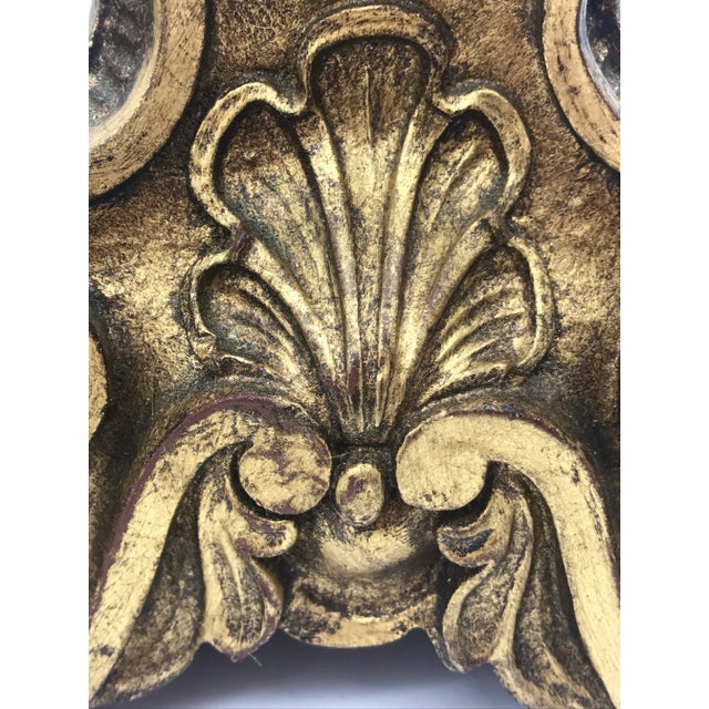 Traditional Vintage Ornate Gilt Gold Candleholders - a Pair For Sale - Image 3 of 9