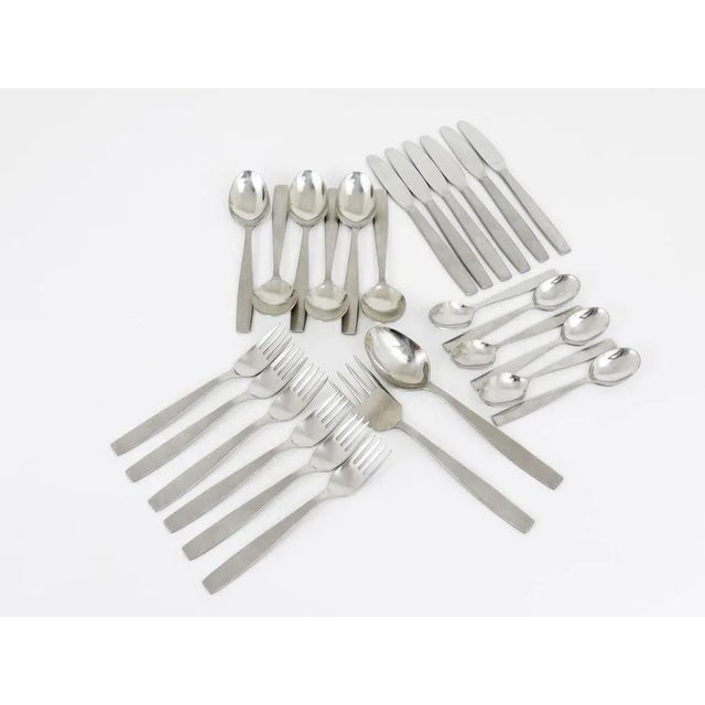 Austrian 2050 Flatware Cutlery for Six Persons by Helmut Alder for Amboss, 1950s, Set of 26 For Sale - Image 3 of 7