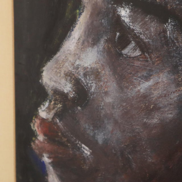 Weyne, African Girl Paper, 1960s, Compressed Wood & Paper & Pine For Sale - Image 10 of 11