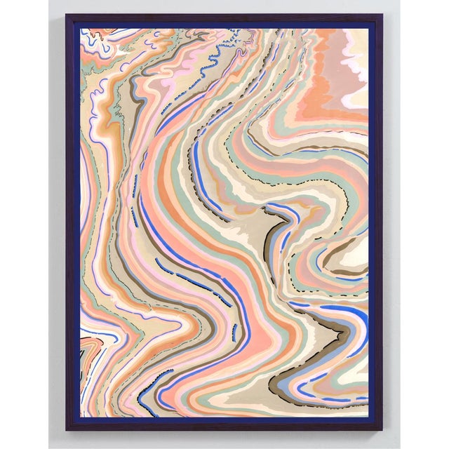 Contemporary marbling giclée print. High-quality limited edition marbling artwork by danish artist Pernille Snedker...