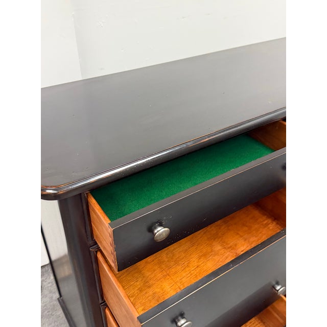 Wood Eastern Furniture Co. Ebony Eight-Drawer High Dresser For Sale - Image 7 of 12