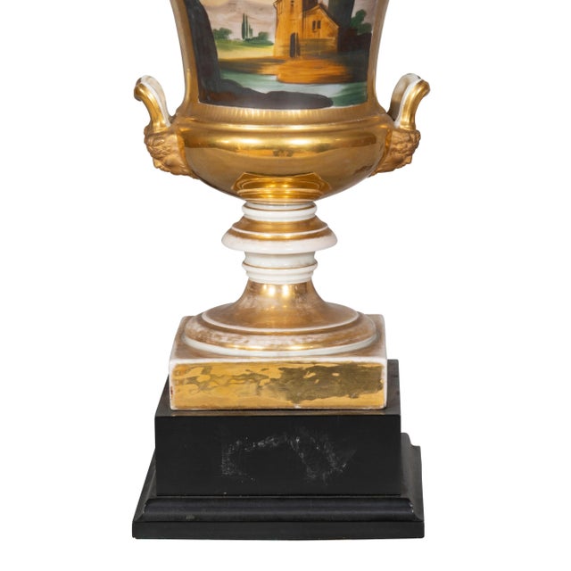 Paris Porcelain Campagna Form Table Lamps with New Shades - A Pair For Sale In Boston - Image 6 of 13