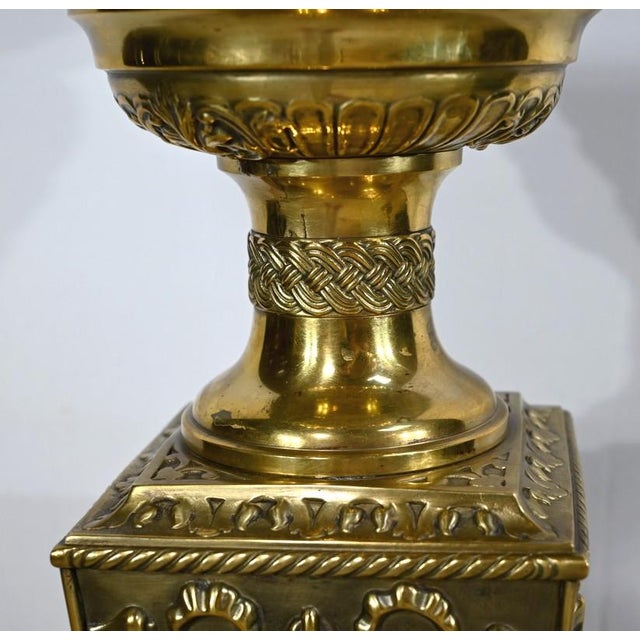 Napoleon III Louis XVI Style Brass Sheaths, Mid-20th Century, Set of 2 For Sale - Image 12 of 18