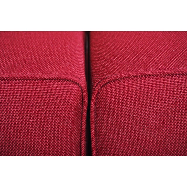 Red Czech Bauhaus Sofa in Chrome-Plated Steel attributed to Robert Slezák, 1930s For Sale - Image 8 of 11