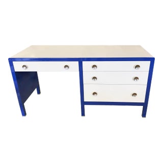 1940s Norman Bel Geddes Metal Tanker Desk for Simmons For Sale