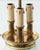 French Empire Brass Three-Light Bouillotte Lamp with Gilt Laurel Tôle Shade For Sale - Image 6 of 18
