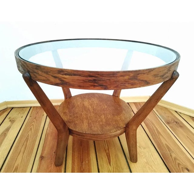 1940s Coffee Table attributed to K. Kozelka for Interier Praha, Former Czechoslovakia, 1930s For Sale - Image 5 of 13
