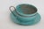 Crestware Cup 'N Saucer Smoke Set 2pc Turquoise Ashtray With Original Box 4487b For Sale - Image 4 of 10