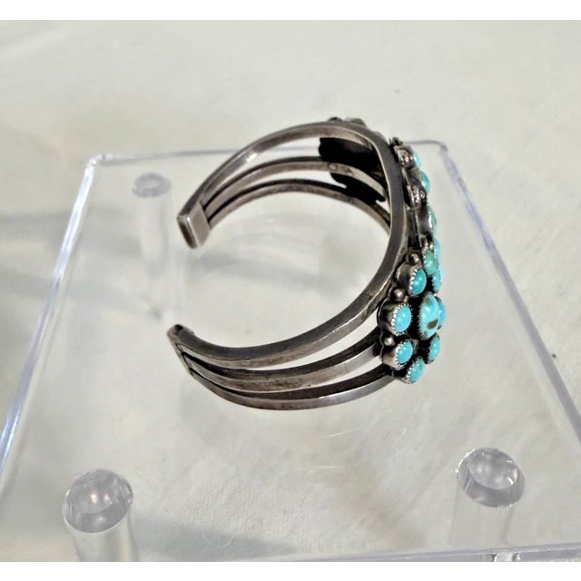 1930s Zuni Turquoise and Silver Bracelet Set For Sale - Image 10 of 15