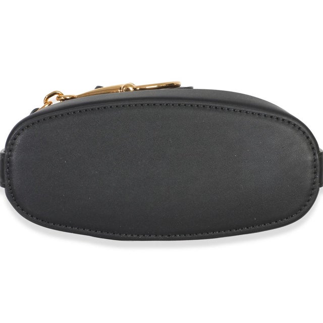 1950s Black Smooth Calfskin Hasler Horsebit 73 Small Bucket Bag For Sale - Image 5 of 9