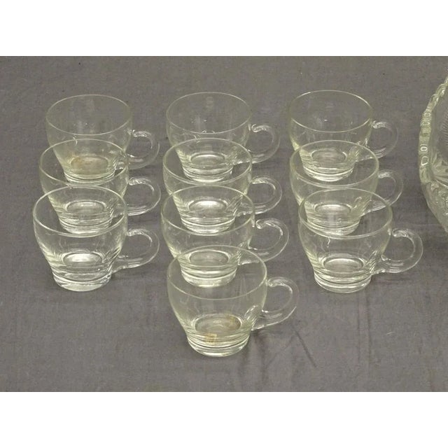 American 19th Century Antique Cut Glass Punch Bowl Set- 22 Pieces For Sale - Image 3 of 6