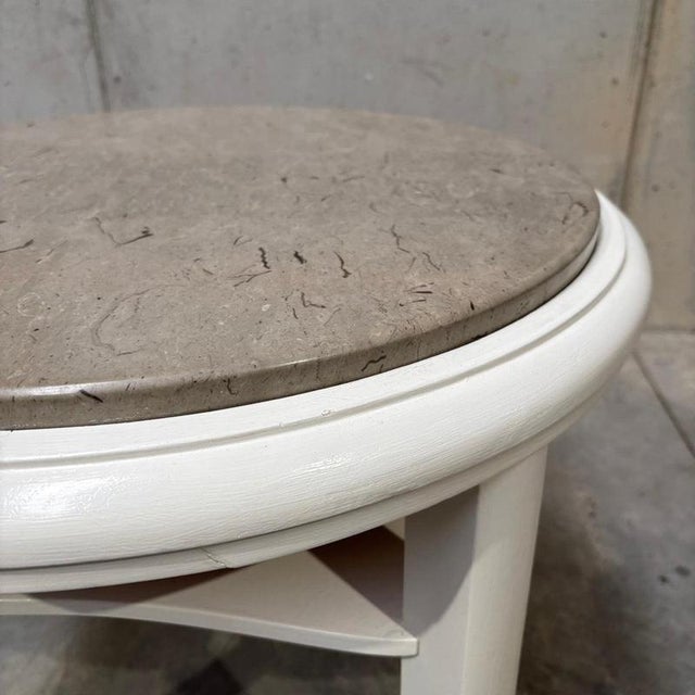 White Marble Slab Side Table For Sale - Image 10 of 12