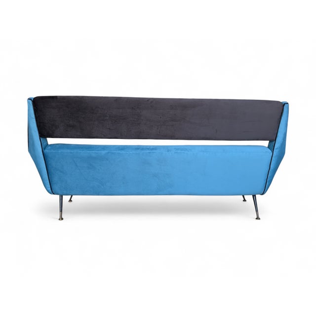 Mid-Century Velvet Sofa, 1960s For Sale - Image 4 of 7
