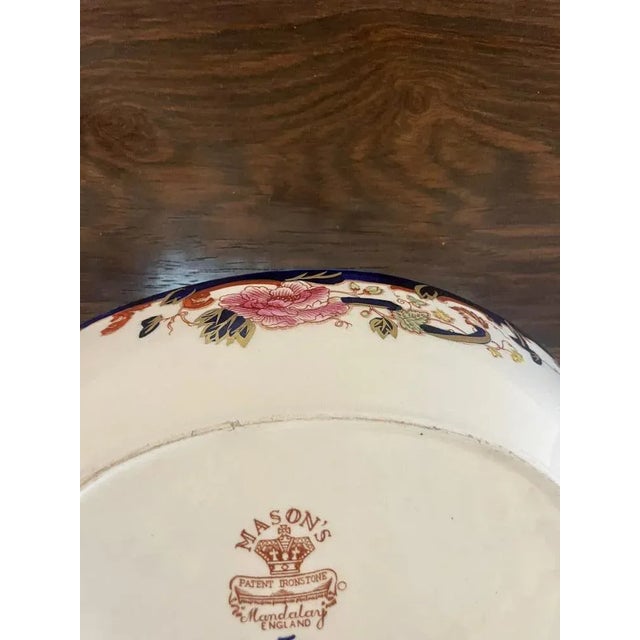 Antique Hand Painted Masons Ironstone Bowl, 1920s For Sale - Image 9 of 11