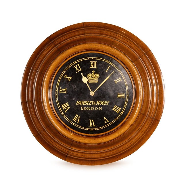 Antique English Oak Mounted Wall Clock, 1890s For Sale - Image 15 of 15