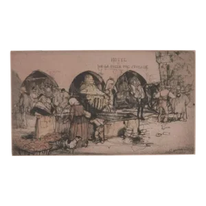 Antique Armand Coussens Hotel De La Belle Provençale Etching