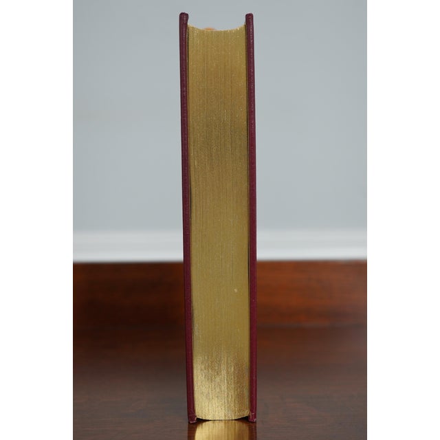Traditional Set of 5 Gold Embossed Leather Bound Books W/ Gilt Edge by the Eaton Press For Sale - Image 3 of 11