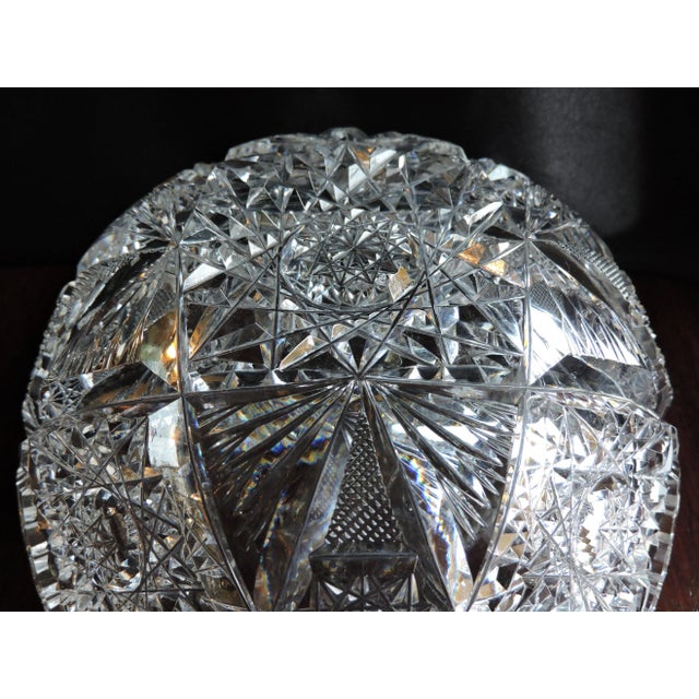 C 1853 J. Hoare & Co. American Brilliant Cut Glass Low Bowl For Sale - Image 11 of 12