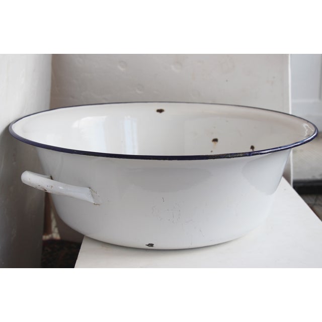 Hungarian Enamelware Wash Basin Chairish