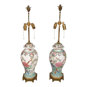 Samson Porcelain Table Lamps - a Pair