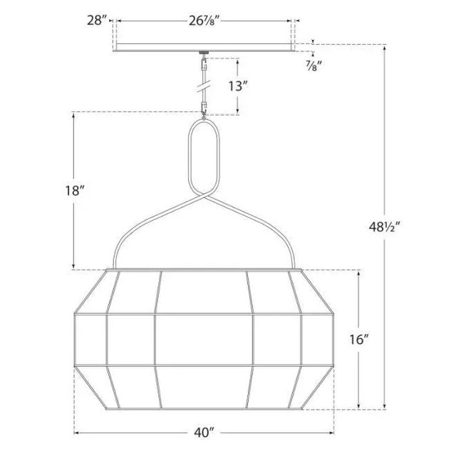 Transitional Kelly Wearstler for Visual Comfort Signature Forza Medium Linear Lantern in Bronze with Gathered Linen Shade For Sale - Image 3 of 3