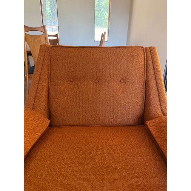1960s Set of Mid-Century Modern Flex Steel Chairs With Ottoman For Sale - Image 10 of 11