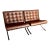 Pair of Knoll Barcelona® Chairs by Ludwig Mies Van Der Rohe - Velluto Pelle Umber Leather For Sale