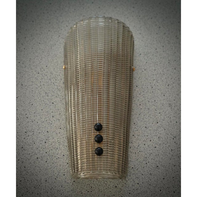 Metal Murano Art Glass and Brass Wall Light, 2000s For Sale - Image 7 of 8