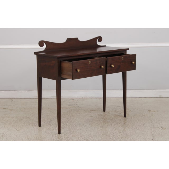 1960s Virginia Style Bench Made Mahogany 2 Drawer Hunt Board Server For Sale - Image 5 of 14