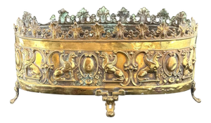 French Napoléon III Chased and Gilt Brass Mantel Jardinière, 1870s