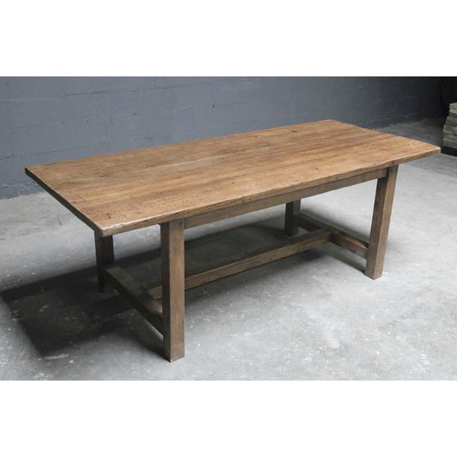 Farmhouse Farm Table in Reclaimed Pine by Petersen Antiques For Sale - Image 3 of 10