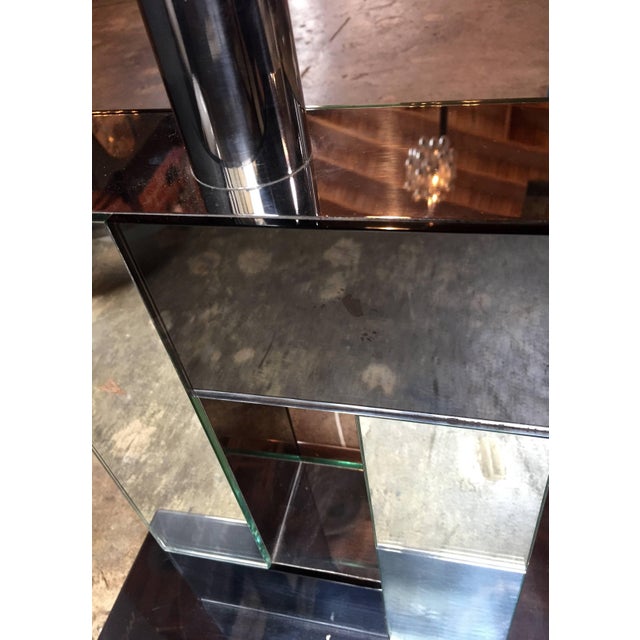 Sandro Petti 1970s Italian Modern Chrome and Mirror Table Lamp, 1970 For Sale In Los Angeles - Image 6 of 11