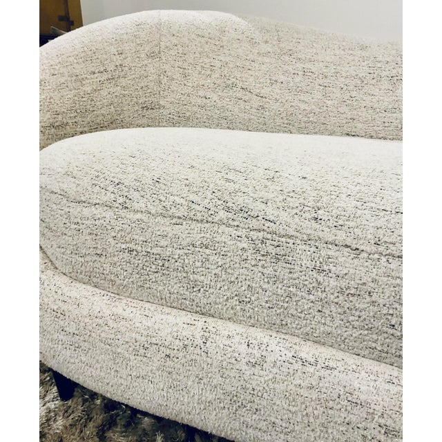 Modern Caracole Modern )Ff-White Chenille Formosa Sofa For Sale - Image 3 of 7