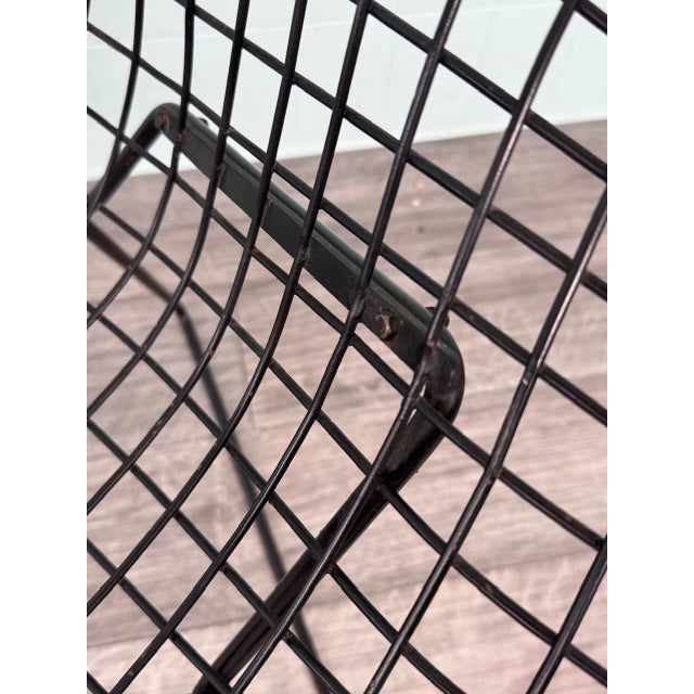 Black Metal Armchair in the style of Harry Bertoia for Knoll Inc. / Knoll International, 1970s For Sale - Image 12 of 18