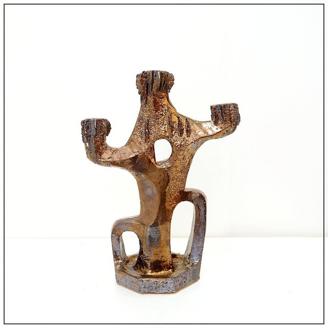 Vintage Ceramic Candleholder by Walter Van Den Panhuyzen, 1970s For Sale - Image 14 of 14