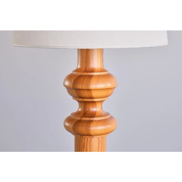 Tall Nybro Armaturfabric Floor Lamp in Pine Wood, Sweden, 1960s For Sale - Image 6 of 13