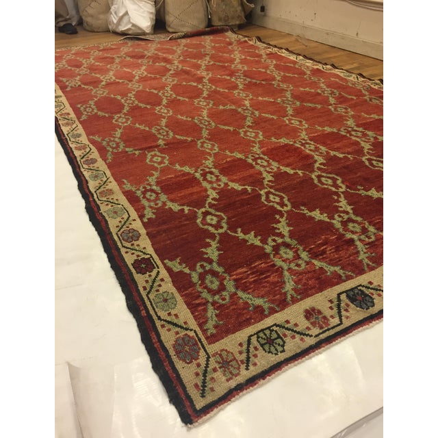 Turkish Vintage Circa 1940 Turkish Red Anatolian Area Rug, 5ft 8in X 10ft 7in For Sale - Image 3 of 8