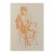 Neil Meitzler Seated Male Nude in Orange For Sale