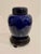 Vintage Kutani Japanese Cobalt Blue Ginger Jar Vase With Original Base For Sale - Image 4 of 7