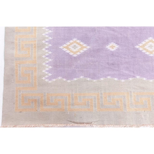 Vintage Indian Dhurrie Rug Doris Leslie Blau For Sale - Image 9 of 10