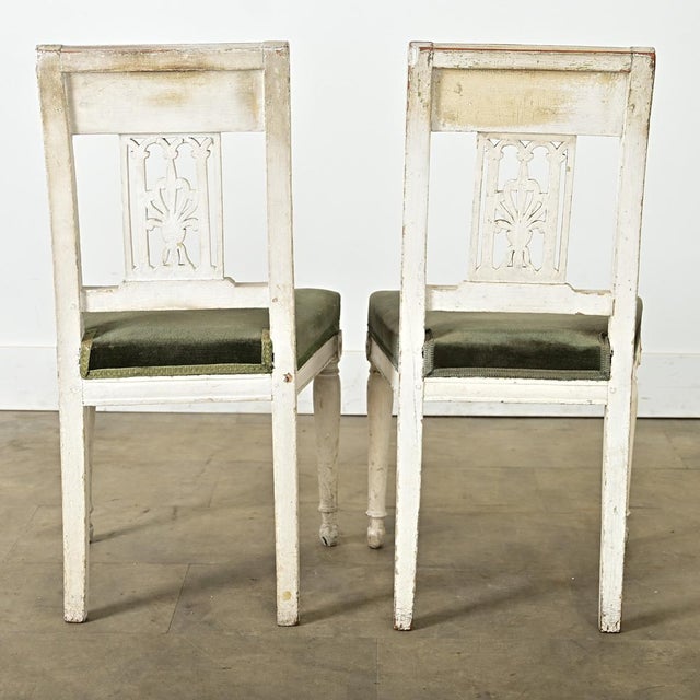 French Pair of 19th Century Period Directoire Side Chairs For Sale - Image 14 of 14