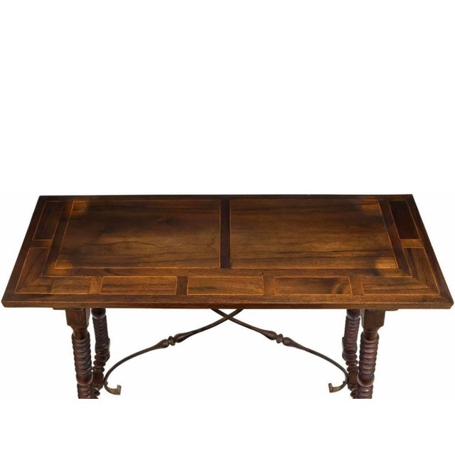 Antique European Baroque Period Spanish Italian Bargueño Table Cabinet on Stand For Sale In Dallas - Image 6 of 18