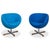 Planet Swivel Armchairs in Blue Fabric from Varier, Set of 2 For Sale - Image 17 of 17