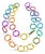 David Spada Space Age Multicolor Aluminum Extra-Long Necklace For Sale