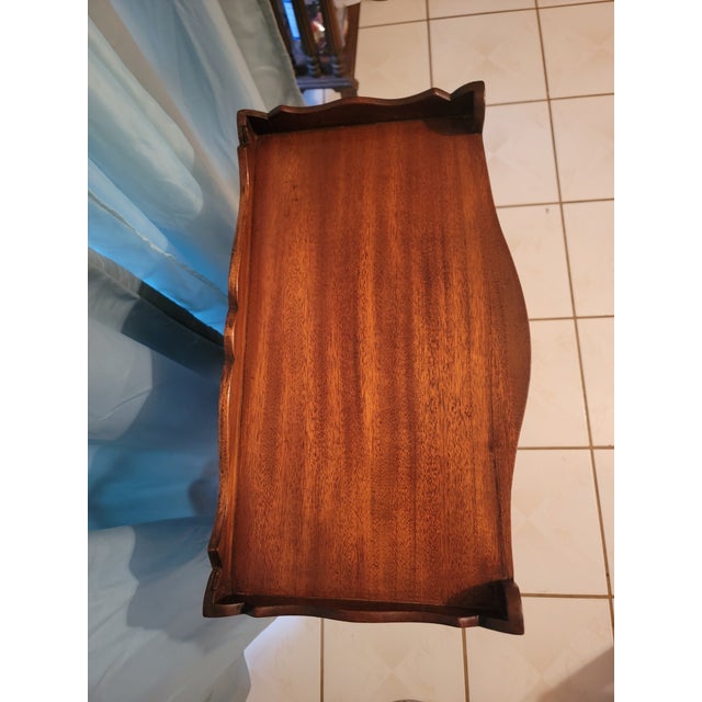 Brown Tambour Door Wooden Cabinet For Sale - Image 8 of 12