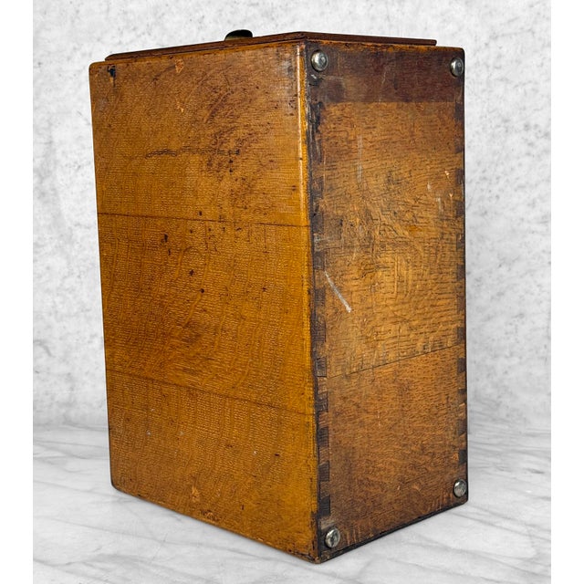 Antique Quartersawn Oak Library File Card Catalog Cabinet by Shaw-Walker For Sale - Image 11 of 11