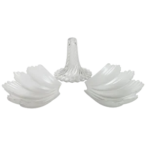 19th Century Crystal Element Cups and Bouquetière, Set of 3